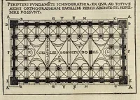 Picture 26 of 66 from Di Lucio Vitruuio Pollione De architectura libri dece : traducti de latino in vulgare, affigurati, cõmentati, & con mirando ordine insigniti: per il quale facilmente potrai trouare la multitudine de li abstrusi & reconditi vocabuli a li soi loci & in epsa tabula con summo studio expositi & enucleati ad immensa utilitate de ciascuno studioso & beniuolo di epsa opera (1521), leaf 122