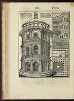 Picture 42 of 66 from Di Lucio Vitruuio Pollione De architectura libri dece : traducti de latino in vulgare, affigurati, cõmentati, & con mirando ordine insigniti: per il quale facilmente potrai trouare la multitudine de li abstrusi & reconditi vocabuli a li soi loci & in epsa tabula con summo studio expositi & enucleati ad immensa utilitate de ciascuno studioso & beniuolo di epsa opera (1521), leaf 181