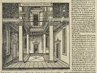 An illustration from Di Lucio Vitruuio Pollione De architectura libri dece : traducti de latino in vulgare, affigurati, cõmentati, & con mirando ordine insigniti: per il quale facilmente potrai trouare la multitudine de li abstrusi & reconditi vocabuli a li soi loci & in epsa tabula con summo studio expositi & enucleati ad immensa utilitate de ciascuno studioso & beniuolo di epsa opera (1521)