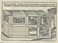 Picture 21 of 66 from Di Lucio Vitruuio Pollione De architectura libri dece : traducti de latino in vulgare, affigurati, cõmentati, & con mirando ordine insigniti: per il quale facilmente potrai trouare la multitudine de li abstrusi & reconditi vocabuli a li soi loci & in epsa tabula con summo studio expositi & enucleati ad immensa utilitate de ciascuno studioso & beniuolo di epsa opera (1521), leaf 97