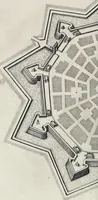 Picture 5 of 21 from L'architecture militaire moderne, ou, Fortification : confirmée par diverses histoires tant anciennes que nouvelles, & enrichie des figures des principales forteresses qui sont en l'Europe (1648), leaf 69