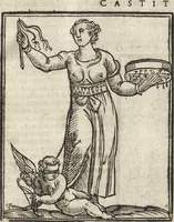 An illustration from Iconologia di Cesare Ripa perugino, caualier de' santi Mauritio & Lazaro. Divisa in tre libri, ne i quali si esprimono varie imagini di virtù, vitij, passioni humane, affetti, atti, discipline, humori, elementi, corpi celesti, prouincie d'Italia, fiumi, & altre materie infinite vtili ad ogni stato di persone. Ampliata dal sig. cav. Gio. Zaratino Castellini romano in questa vltima editione di imagini & discorsi, con indici copiosi, & ricorretta (1669)