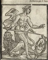 An illustration from Iconologia di Cesare Ripa perugino, caualier de' santi Mauritio & Lazaro. Divisa in tre libri, ne i quali si esprimono varie imagini di virtù, vitij, passioni humane, affetti, atti, discipline, humori, elementi, corpi celesti, prouincie d'Italia, fiumi, & altre materie infinite vtili ad ogni stato di persone. Ampliata dal sig. cav. Gio. Zaratino Castellini romano in questa vltima editione di imagini & discorsi, con indici copiosi, & ricorretta (1669)