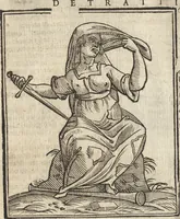 An illustration from Iconologia di Cesare Ripa perugino, caualier de' santi Mauritio & Lazaro. Divisa in tre libri, ne i quali si esprimono varie imagini di virtù, vitij, passioni humane, affetti, atti, discipline, humori, elementi, corpi celesti, prouincie d'Italia, fiumi, & altre materie infinite vtili ad ogni stato di persone. Ampliata dal sig. cav. Gio. Zaratino Castellini romano in questa vltima editione di imagini & discorsi, con indici copiosi, & ricorretta (1669)
