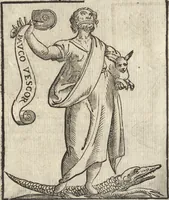 An illustration from Iconologia di Cesare Ripa perugino, caualier de' santi Mauritio & Lazaro. Divisa in tre libri, ne i quali si esprimono varie imagini di virtù, vitij, passioni humane, affetti, atti, discipline, humori, elementi, corpi celesti, prouincie d'Italia, fiumi, & altre materie infinite vtili ad ogni stato di persone. Ampliata dal sig. cav. Gio. Zaratino Castellini romano in questa vltima editione di imagini & discorsi, con indici copiosi, & ricorretta (1669)