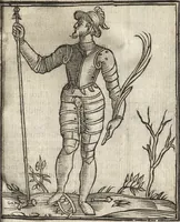 An illustration from Iconologia di Cesare Ripa perugino, caualier de' santi Mauritio & Lazaro. Divisa in tre libri, ne i quali si esprimono varie imagini di virtù, vitij, passioni humane, affetti, atti, discipline, humori, elementi, corpi celesti, prouincie d'Italia, fiumi, & altre materie infinite vtili ad ogni stato di persone. Ampliata dal sig. cav. Gio. Zaratino Castellini romano in questa vltima editione di imagini & discorsi, con indici copiosi, & ricorretta (1669)