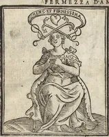 Picture 127 of 359 from Iconologia di Cesare Ripa perugino, caualier de' santi Mauritio & Lazaro. Divisa in tre libri, ne i quali si esprimono varie imagini di virtù, vitij, passioni humane, affetti, atti, discipline, humori, elementi, corpi celesti, prouincie d'Italia, fiumi, & altre materie infinite vtili ad ogni stato di persone. Ampliata dal sig. cav. Gio. Zaratino Castellini romano in questa vltima editione di imagini & discorsi, con indici copiosi, & ricorretta (1669), leaf 267