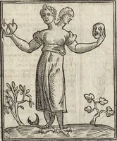 Picture 136 of 359 from Iconologia di Cesare Ripa perugino, caualier de' santi Mauritio & Lazaro. Divisa in tre libri, ne i quali si esprimono varie imagini di virtù, vitij, passioni humane, affetti, atti, discipline, humori, elementi, corpi celesti, prouincie d'Italia, fiumi, & altre materie infinite vtili ad ogni stato di persone. Ampliata dal sig. cav. Gio. Zaratino Castellini romano in questa vltima editione di imagini & discorsi, con indici copiosi, & ricorretta (1669), leaf 293