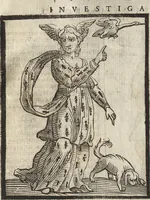 Picture 175 of 359 from Iconologia di Cesare Ripa perugino, caualier de' santi Mauritio & Lazaro. Divisa in tre libri, ne i quali si esprimono varie imagini di virtù, vitij, passioni humane, affetti, atti, discipline, humori, elementi, corpi celesti, prouincie d'Italia, fiumi, & altre materie infinite vtili ad ogni stato di persone. Ampliata dal sig. cav. Gio. Zaratino Castellini romano in questa vltima editione di imagini & discorsi, con indici copiosi, & ricorretta (1669), leaf 354