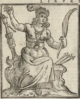 Picture 186 of 359 from Iconologia di Cesare Ripa perugino, caualier de' santi Mauritio & Lazaro. Divisa in tre libri, ne i quali si esprimono varie imagini di virtù, vitij, passioni humane, affetti, atti, discipline, humori, elementi, corpi celesti, prouincie d'Italia, fiumi, & altre materie infinite vtili ad ogni stato di persone. Ampliata dal sig. cav. Gio. Zaratino Castellini romano in questa vltima editione di imagini & discorsi, con indici copiosi, & ricorretta (1669), leaf 381