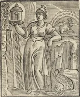 Picture 188 of 359 from Iconologia di Cesare Ripa perugino, caualier de' santi Mauritio & Lazaro. Divisa in tre libri, ne i quali si esprimono varie imagini di virtù, vitij, passioni humane, affetti, atti, discipline, humori, elementi, corpi celesti, prouincie d'Italia, fiumi, & altre materie infinite vtili ad ogni stato di persone. Ampliata dal sig. cav. Gio. Zaratino Castellini romano in questa vltima editione di imagini & discorsi, con indici copiosi, & ricorretta (1669), leaf 385