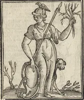 An illustration from Iconologia di Cesare Ripa perugino, caualier de' santi Mauritio & Lazaro. Divisa in tre libri, ne i quali si esprimono varie imagini di virtù, vitij, passioni humane, affetti, atti, discipline, humori, elementi, corpi celesti, prouincie d'Italia, fiumi, & altre materie infinite vtili ad ogni stato di persone. Ampliata dal sig. cav. Gio. Zaratino Castellini romano in questa vltima editione di imagini & discorsi, con indici copiosi, & ricorretta (1669)