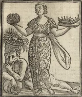 An illustration from Iconologia di Cesare Ripa perugino, caualier de' santi Mauritio & Lazaro. Divisa in tre libri, ne i quali si esprimono varie imagini di virtù, vitij, passioni humane, affetti, atti, discipline, humori, elementi, corpi celesti, prouincie d'Italia, fiumi, & altre materie infinite vtili ad ogni stato di persone. Ampliata dal sig. cav. Gio. Zaratino Castellini romano in questa vltima editione di imagini & discorsi, con indici copiosi, & ricorretta (1669)