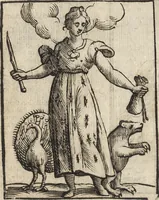 An illustration from Iconologia di Cesare Ripa perugino, caualier de' santi Mauritio & Lazaro. Divisa in tre libri, ne i quali si esprimono varie imagini di virtù, vitij, passioni humane, affetti, atti, discipline, humori, elementi, corpi celesti, prouincie d'Italia, fiumi, & altre materie infinite vtili ad ogni stato di persone. Ampliata dal sig. cav. Gio. Zaratino Castellini romano in questa vltima editione di imagini & discorsi, con indici copiosi, & ricorretta (1669)