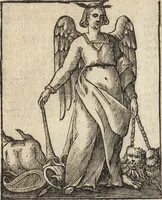 An illustration from Iconologia di Cesare Ripa perugino, caualier de' santi Mauritio & Lazaro. Divisa in tre libri, ne i quali si esprimono varie imagini di virtù, vitij, passioni humane, affetti, atti, discipline, humori, elementi, corpi celesti, prouincie d'Italia, fiumi, & altre materie infinite vtili ad ogni stato di persone. Ampliata dal sig. cav. Gio. Zaratino Castellini romano in questa vltima editione di imagini & discorsi, con indici copiosi, & ricorretta (1669)