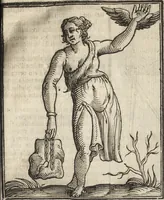 Picture 264 of 359 from Iconologia di Cesare Ripa perugino, caualier de' santi Mauritio & Lazaro. Divisa in tre libri, ne i quali si esprimono varie imagini di virtù, vitij, passioni humane, affetti, atti, discipline, humori, elementi, corpi celesti, prouincie d'Italia, fiumi, & altre materie infinite vtili ad ogni stato di persone. Ampliata dal sig. cav. Gio. Zaratino Castellini romano in questa vltima editione di imagini & discorsi, con indici copiosi, & ricorretta (1669), leaf 556