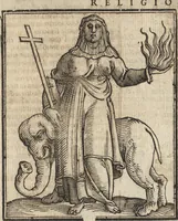 An illustration from Iconologia di Cesare Ripa perugino, caualier de' santi Mauritio & Lazaro. Divisa in tre libri, ne i quali si esprimono varie imagini di virtù, vitij, passioni humane, affetti, atti, discipline, humori, elementi, corpi celesti, prouincie d'Italia, fiumi, & altre materie infinite vtili ad ogni stato di persone. Ampliata dal sig. cav. Gio. Zaratino Castellini romano in questa vltima editione di imagini & discorsi, con indici copiosi, & ricorretta (1669)