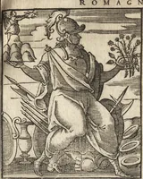 Picture 287 of 359 from Iconologia di Cesare Ripa perugino, caualier de' santi Mauritio & Lazaro. Divisa in tre libri, ne i quali si esprimono varie imagini di virtù, vitij, passioni humane, affetti, atti, discipline, humori, elementi, corpi celesti, prouincie d'Italia, fiumi, & altre materie infinite vtili ad ogni stato di persone. Ampliata dal sig. cav. Gio. Zaratino Castellini romano in questa vltima editione di imagini & discorsi, con indici copiosi, & ricorretta (1669), leaf 596