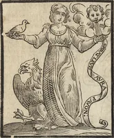 An illustration from Iconologia di Cesare Ripa perugino, caualier de' santi Mauritio & Lazaro. Divisa in tre libri, ne i quali si esprimono varie imagini di virtù, vitij, passioni humane, affetti, atti, discipline, humori, elementi, corpi celesti, prouincie d'Italia, fiumi, & altre materie infinite vtili ad ogni stato di persone. Ampliata dal sig. cav. Gio. Zaratino Castellini romano in questa vltima editione di imagini & discorsi, con indici copiosi, & ricorretta (1669)