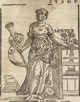 Picture 318 of 359 from Iconologia di Cesare Ripa perugino, caualier de' santi Mauritio & Lazaro. Divisa in tre libri, ne i quali si esprimono varie imagini di virtù, vitij, passioni humane, affetti, atti, discipline, humori, elementi, corpi celesti, prouincie d'Italia, fiumi, & altre materie infinite vtili ad ogni stato di persone. Ampliata dal sig. cav. Gio. Zaratino Castellini romano in questa vltima editione di imagini & discorsi, con indici copiosi, & ricorretta (1669), leaf 661