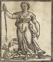 An illustration from Iconologia di Cesare Ripa perugino, caualier de' santi Mauritio & Lazaro. Divisa in tre libri, ne i quali si esprimono varie imagini di virtù, vitij, passioni humane, affetti, atti, discipline, humori, elementi, corpi celesti, prouincie d'Italia, fiumi, & altre materie infinite vtili ad ogni stato di persone. Ampliata dal sig. cav. Gio. Zaratino Castellini romano in questa vltima editione di imagini & discorsi, con indici copiosi, & ricorretta (1669)
