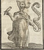 Picture 344 of 359 from Iconologia di Cesare Ripa perugino, caualier de' santi Mauritio & Lazaro. Divisa in tre libri, ne i quali si esprimono varie imagini di virtù, vitij, passioni humane, affetti, atti, discipline, humori, elementi, corpi celesti, prouincie d'Italia, fiumi, & altre materie infinite vtili ad ogni stato di persone. Ampliata dal sig. cav. Gio. Zaratino Castellini romano in questa vltima editione di imagini & discorsi, con indici copiosi, & ricorretta (1669), leaf 725