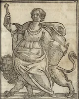 An illustration from Iconologia di Cesare Ripa perugino, caualier de' santi Mauritio & Lazaro. Divisa in tre libri, ne i quali si esprimono varie imagini di virtù, vitij, passioni humane, affetti, atti, discipline, humori, elementi, corpi celesti, prouincie d'Italia, fiumi, & altre materie infinite vtili ad ogni stato di persone. Ampliata dal sig. cav. Gio. Zaratino Castellini romano in questa vltima editione di imagini & discorsi, con indici copiosi, & ricorretta (1669)