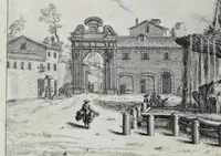Picture 13 of 33 from L'Academia todesca della architectura, scultura & pittura, oder, Teutsche Academie der Edlen Bau- Bild- und Mahlerey-Künste : darinn enthalten ein gründlicher Unterricht von dieser dreyer Künste Eigenschaft, Lehr-Sätzen und Geheimnissen, von den Bau-Steinen und fünferley Bau-Arten, von den Statuen und ihrer Zugehör, von der Erfind- und Zeichnung ... neben aller Egyptischen, Griechischen, Römischen, Italiänischen, Hoch- und Nieder-Teutschen, auch anderer alten und neuen Virtuosen, Leben und fürnehmsten Kunst-Werken beschrieben : auch mit 38 Platten von der Architectur, 68 Alt-Römischen Statuen, ganz und halben Bildern, 74 Medaglionen, 180 Contrafäten durch die Hand der bästen heutigen Künstlere in Kupfer gezieret (1675), leaf 159