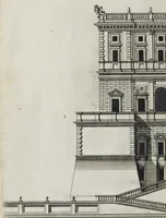 An illustration from L'Academia todesca della architectura, scultura & pittura, oder, Teutsche Academie der Edlen Bau- Bild- und Mahlerey-Künste : darinn enthalten ein gründlicher Unterricht von dieser dreyer Künste Eigenschaft, Lehr-Sätzen und Geheimnissen, von den Bau-Steinen und fünferley Bau-Arten, von den Statuen und ihrer Zugehör, von der Erfind- und Zeichnung ... neben aller Egyptischen, Griechischen, Römischen, Italiänischen, Hoch- und Nieder-Teutschen, auch anderer alten und neuen Virtuosen, Leben und fürnehmsten Kunst-Werken beschrieben : auch mit 38 Platten von der Architectur, 68 Alt-Römischen Statuen, ganz und halben Bildern, 74 Medaglionen, 180 Contrafäten durch die Hand der bästen heutigen Künstlere in Kupfer gezieret (1675)