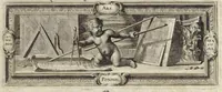 Picture 11 of 37 from L'Academia todesca della architectura, scultura & pittura, oder, Teutsche Academie der Edlen Bau- Bild- und Mahlerey-Künste : darinn enthalten ein gründlicher Unterricht von dieser dreyer Künste Eigenschaft, Lehr-Sätzen und Geheimnissen, von den Bau-Steinen und fünferley Bau-Arten, von den Statuen und ihrer Zugehör, von der Erfind- und Zeichnung ... neben aller Egyptischen, Griechischen, Römischen, Italiänischen, Hoch- und Nieder-Teutschen, auch anderer alten und neuen Virtuosen, Leben und fürnehmsten Kunst-Werken beschrieben : auch mit 38 Platten von der Architectur, 68 Alt-Römischen Statuen, ganz und halben Bildern, 74 Medaglionen, 180 Contrafäten durch die Hand der bästen heutigen Künstlere in Kupfer gezieret (1675), leaf 100