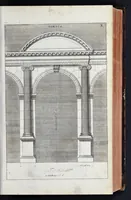 Picture 3 of 37 from L'Academia todesca della architectura, scultura & pittura, oder, Teutsche Academie der Edlen Bau- Bild- und Mahlerey-Künste : darinn enthalten ein gründlicher Unterricht von dieser dreyer Künste Eigenschaft, Lehr-Sätzen und Geheimnissen, von den Bau-Steinen und fünferley Bau-Arten, von den Statuen und ihrer Zugehör, von der Erfind- und Zeichnung ... neben aller Egyptischen, Griechischen, Römischen, Italiänischen, Hoch- und Nieder-Teutschen, auch anderer alten und neuen Virtuosen, Leben und fürnehmsten Kunst-Werken beschrieben : auch mit 38 Platten von der Architectur, 68 Alt-Römischen Statuen, ganz und halben Bildern, 74 Medaglionen, 180 Contrafäten durch die Hand der bästen heutigen Künstlere in Kupfer gezieret (1675), leaf 42