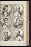 Picture 33 of 37 from L'Academia todesca della architectura, scultura & pittura, oder, Teutsche Academie der Edlen Bau- Bild- und Mahlerey-Künste : darinn enthalten ein gründlicher Unterricht von dieser dreyer Künste Eigenschaft, Lehr-Sätzen und Geheimnissen, von den Bau-Steinen und fünferley Bau-Arten, von den Statuen und ihrer Zugehör, von der Erfind- und Zeichnung ... neben aller Egyptischen, Griechischen, Römischen, Italiänischen, Hoch- und Nieder-Teutschen, auch anderer alten und neuen Virtuosen, Leben und fürnehmsten Kunst-Werken beschrieben : auch mit 38 Platten von der Architectur, 68 Alt-Römischen Statuen, ganz und halben Bildern, 74 Medaglionen, 180 Contrafäten durch die Hand der bästen heutigen Künstlere in Kupfer gezieret (1675), leaf 604