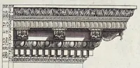 Picture 6 of 37 from L'Academia todesca della architectura, scultura & pittura, oder, Teutsche Academie der Edlen Bau- Bild- und Mahlerey-Künste : darinn enthalten ein gründlicher Unterricht von dieser dreyer Künste Eigenschaft, Lehr-Sätzen und Geheimnissen, von den Bau-Steinen und fünferley Bau-Arten, von den Statuen und ihrer Zugehör, von der Erfind- und Zeichnung ... neben aller Egyptischen, Griechischen, Römischen, Italiänischen, Hoch- und Nieder-Teutschen, auch anderer alten und neuen Virtuosen, Leben und fürnehmsten Kunst-Werken beschrieben : auch mit 38 Platten von der Architectur, 68 Alt-Römischen Statuen, ganz und halben Bildern, 74 Medaglionen, 180 Contrafäten durch die Hand der bästen heutigen Künstlere in Kupfer gezieret (1675), leaf 66