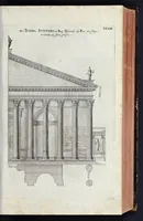 Picture 9 of 37 from L'Academia todesca della architectura, scultura & pittura, oder, Teutsche Academie der Edlen Bau- Bild- und Mahlerey-Künste : darinn enthalten ein gründlicher Unterricht von dieser dreyer Künste Eigenschaft, Lehr-Sätzen und Geheimnissen, von den Bau-Steinen und fünferley Bau-Arten, von den Statuen und ihrer Zugehör, von der Erfind- und Zeichnung ... neben aller Egyptischen, Griechischen, Römischen, Italiänischen, Hoch- und Nieder-Teutschen, auch anderer alten und neuen Virtuosen, Leben und fürnehmsten Kunst-Werken beschrieben : auch mit 38 Platten von der Architectur, 68 Alt-Römischen Statuen, ganz und halben Bildern, 74 Medaglionen, 180 Contrafäten durch die Hand der bästen heutigen Künstlere in Kupfer gezieret (1675), leaf 88