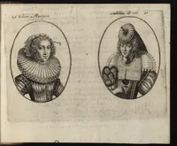 An illustration from Le miroir des plus belles courtisannes de ce temps = Spiegel der alder-schoonste cortisanen deses tijts = Spiegel der allerschönsten Cortisannen diser Zeyt (1631)