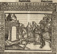Picture 125 of 265 from Dits die excellente Cronike vā vlaenderē Beghinnende vā Liederick Buc den eersten Forestier tot dē laetstē, die door haer vrome feytē, namaels Grauē vā Vlaendrē ghemaect wordē, achteruolghende die rechte afcomste der voorsz grauē, tot desen onsen doorluchtichstē hoochghborē Keyser Karolo altijt v'meerder des rijcx geborē te Ghendt, etc (1531), leaf 262