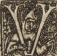An illustration from Dits die excellente Cronike vā vlaenderē Beghinnende vā Liederick Buc den eersten Forestier tot dē laetstē, die door haer vrome feytē, namaels Grauē vā Vlaendrē ghemaect wordē, achteruolghende die rechte afcomste der voorsz grauē, tot desen onsen doorluchtichstē hoochghborē Keyser Karolo altijt v'meerder des rijcx geborē te Ghendt, etc (1531)