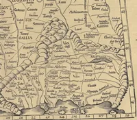 An illustration from Clavdii Ptolemaei Alexandrini Geographicae enarrationis libri octo (1541)