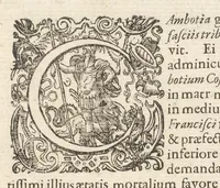 An illustration from Excellentium familiarum in Gallia genealogiae : a prima earundem origine usque ad praesens aevum deductae et notis historicis, quibus memorabilia regni Galliae, regumque et clarorum toga et sago virorum facta moresque ac dignitates recensentur, illustratae, cum iconibus insignium & indicibus necessariis (1687)