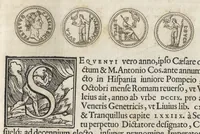 An illustration from Ex libris XXIII commentariorvm in vetera imperatorvm Romanorvm nvmismata Aeneae Vici liber primus (1560)