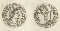 An illustration from Ex libris XXIII commentariorvm in vetera imperatorvm Romanorvm nvmismata Aeneae Vici liber primus (1560)