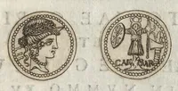 An illustration from Ex libris XXIII commentariorvm in vetera imperatorvm Romanorvm nvmismata Aeneae Vici liber primus (1560)