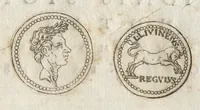 An illustration from Ex libris XXIII commentariorvm in vetera imperatorvm Romanorvm nvmismata Aeneae Vici liber primus (1560)