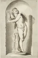 An illustration from Sculpturae veteris admiranda, sive, Delineatio vera perfectissimarum eminentissimarumque statuarum : unà cum artis hujus nobilissimae theoria ... : Carolo Ludovico, comiti Palat. Rheni ... consecrata à Joachimo de Sandrart in Stockau (1680)