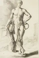 An illustration from Sculpturae veteris admiranda, sive, Delineatio vera perfectissimarum eminentissimarumque statuarum : unà cum artis hujus nobilissimae theoria ... : Carolo Ludovico, comiti Palat. Rheni ... consecrata à Joachimo de Sandrart in Stockau (1680)