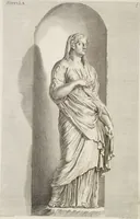 An illustration from Sculpturae veteris admiranda, sive, Delineatio vera perfectissimarum eminentissimarumque statuarum : unà cum artis hujus nobilissimae theoria ... : Carolo Ludovico, comiti Palat. Rheni ... consecrata à Joachimo de Sandrart in Stockau (1680)