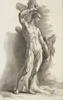An illustration from Sculpturae veteris admiranda, sive, Delineatio vera perfectissimarum eminentissimarumque statuarum : unà cum artis hujus nobilissimae theoria ... : Carolo Ludovico, comiti Palat. Rheni ... consecrata à Joachimo de Sandrart in Stockau (1680)