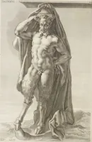 An illustration from Sculpturae veteris admiranda, sive, Delineatio vera perfectissimarum eminentissimarumque statuarum : unà cum artis hujus nobilissimae theoria ... : Carolo Ludovico, comiti Palat. Rheni ... consecrata à Joachimo de Sandrart in Stockau (1680)
