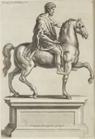An illustration from Sculpturae veteris admiranda, sive, Delineatio vera perfectissimarum eminentissimarumque statuarum : unà cum artis hujus nobilissimae theoria ... : Carolo Ludovico, comiti Palat. Rheni ... consecrata à Joachimo de Sandrart in Stockau (1680)