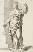An illustration from Sculpturae veteris admiranda, sive, Delineatio vera perfectissimarum eminentissimarumque statuarum : unà cum artis hujus nobilissimae theoria ... : Carolo Ludovico, comiti Palat. Rheni ... consecrata à Joachimo de Sandrart in Stockau (1680)